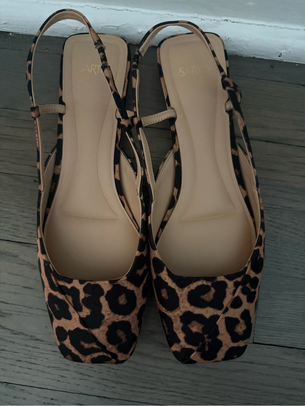 Franco Sarto Telica Slingback Ballet Flats | Leopard Print | Size 8 - Picture 4 of 5